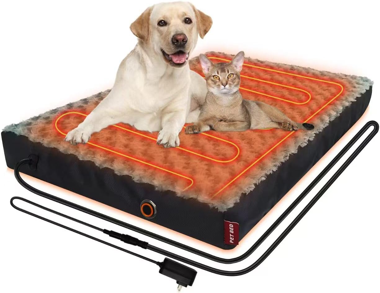 Heated Dog Bed with12V~24V Safe Voltage