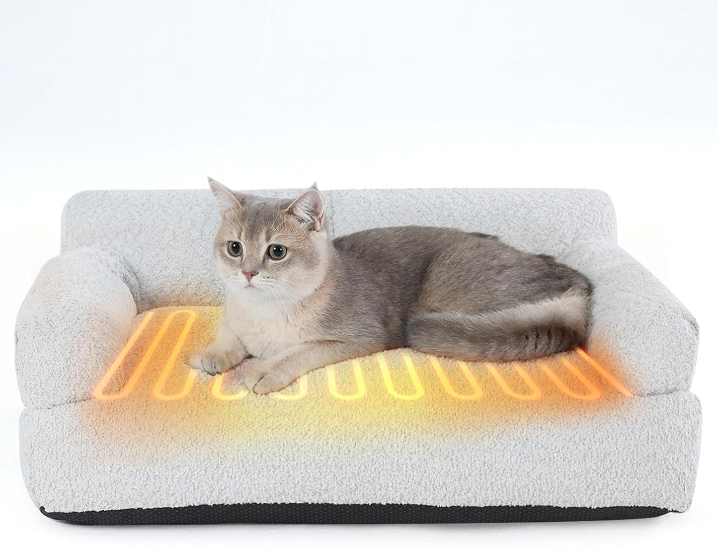 Heated Cat Couch Bed for Indoor Pet Cats